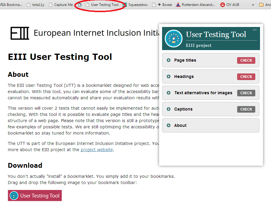 EIII User Testing Tool